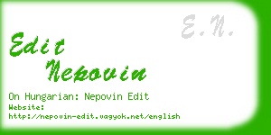 edit nepovin business card